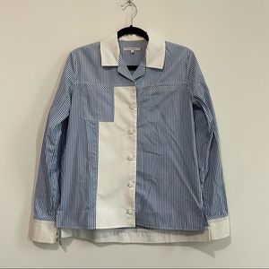 Carven Asymmetrical Striped Shirt